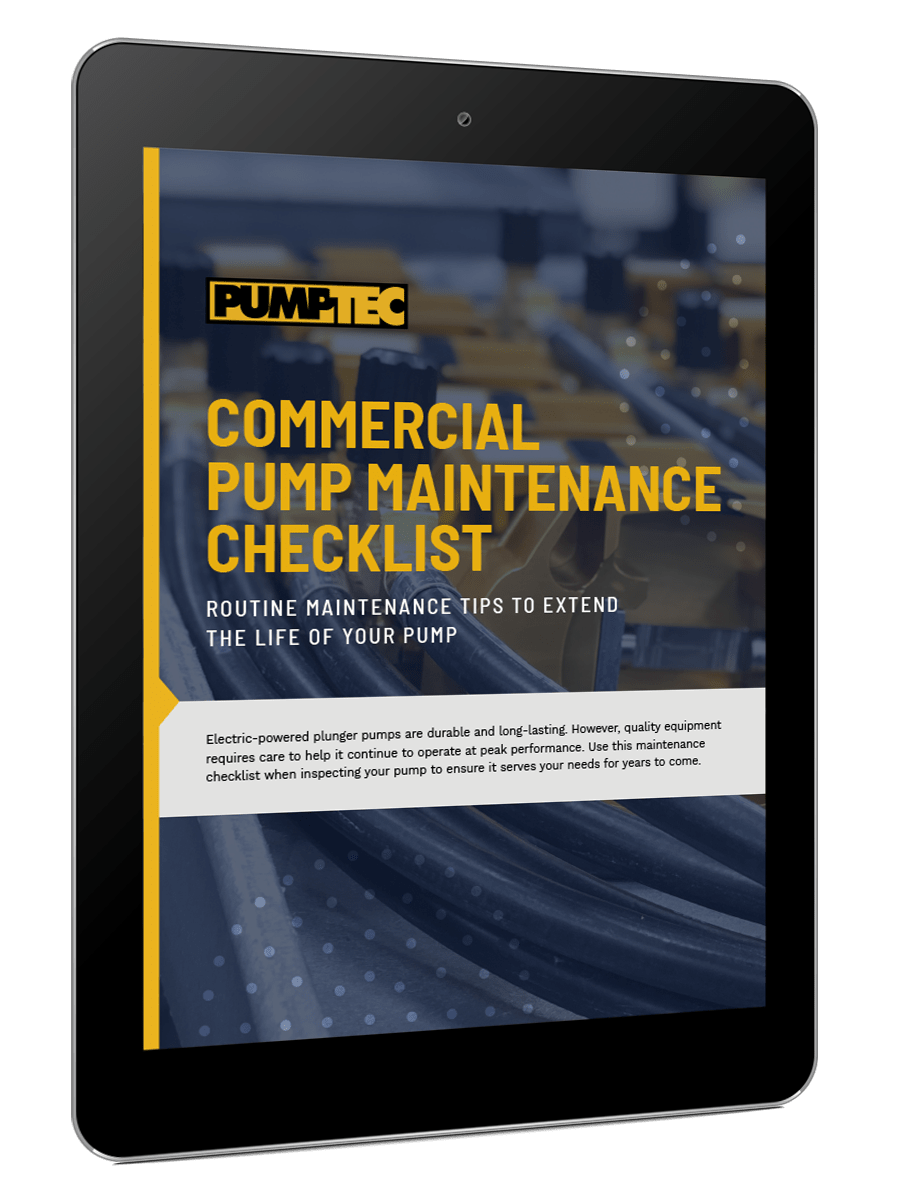 Pump Maintenance Checklist Pumptec